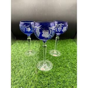 Vintage Bohemian Neubert-Echt Bleikristall Cut to Clear Crystal Stem-3